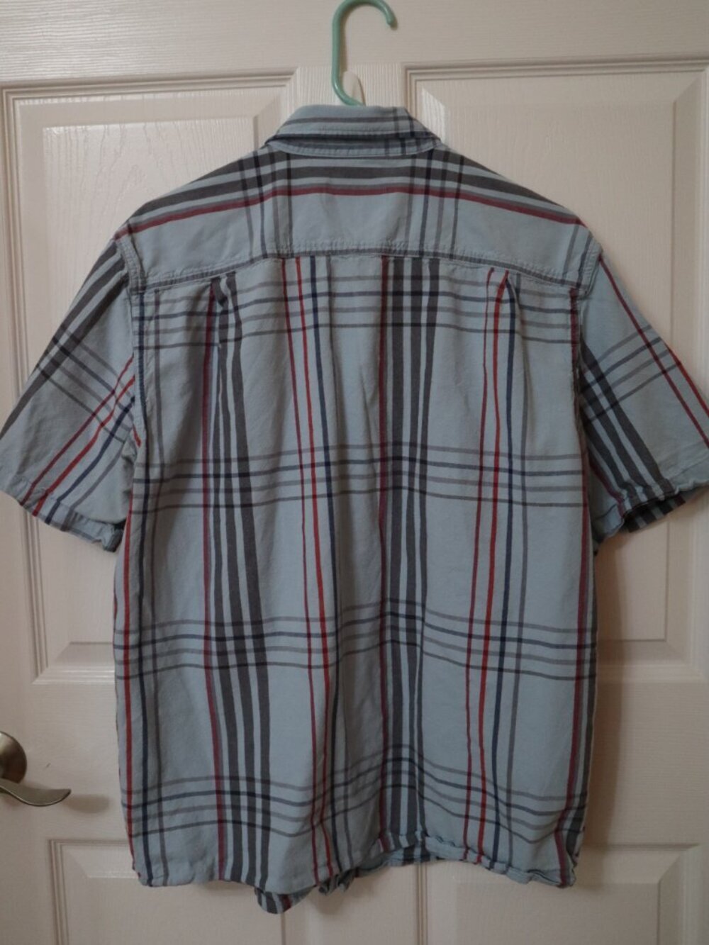 Carhartt Shirt Mens Sz Large Loose Fit Blue Plaid Short Sleeve Casual 105175 H51 - Picture 8 of 8